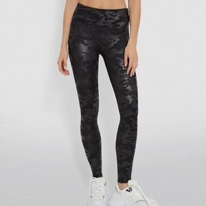 Spanx Faux Leather Camo Leggings